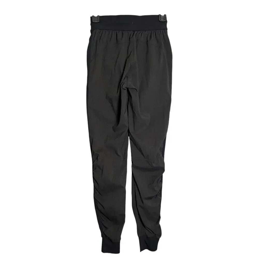 Lululemon High Rise Travel Joggers Size 2 Black Swift Woven Pull On Pants